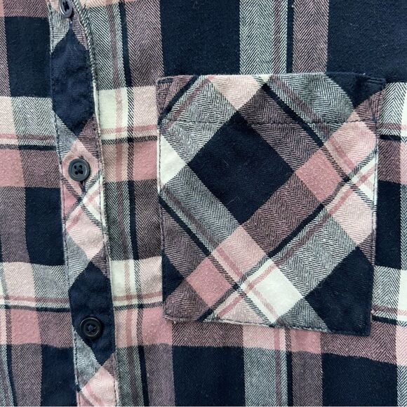 Orvis plaid long sleeve button down flannel shirt women's small pit to pit 19.5 - Picture 2 of 4